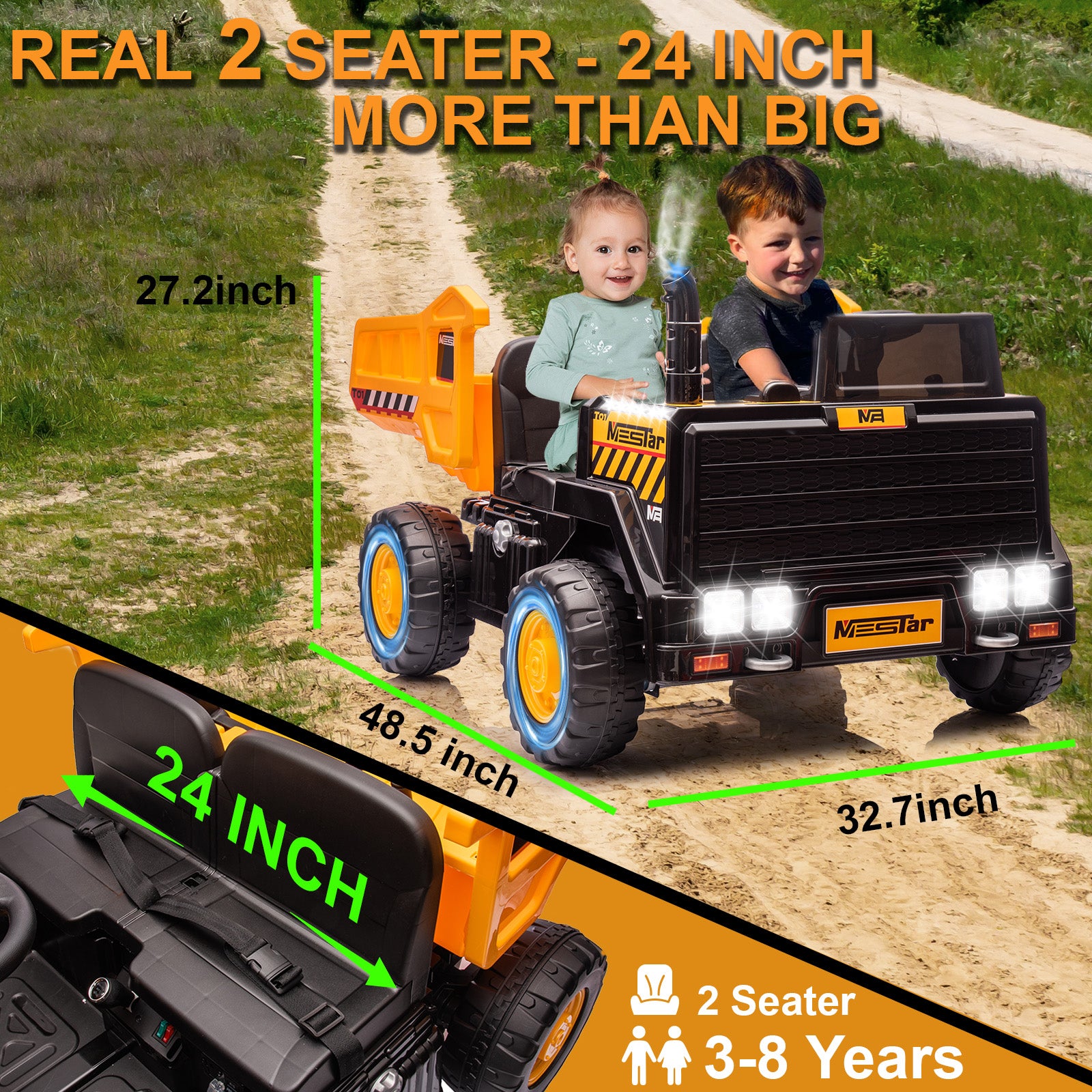 Kidsera 24v ride on dump truck