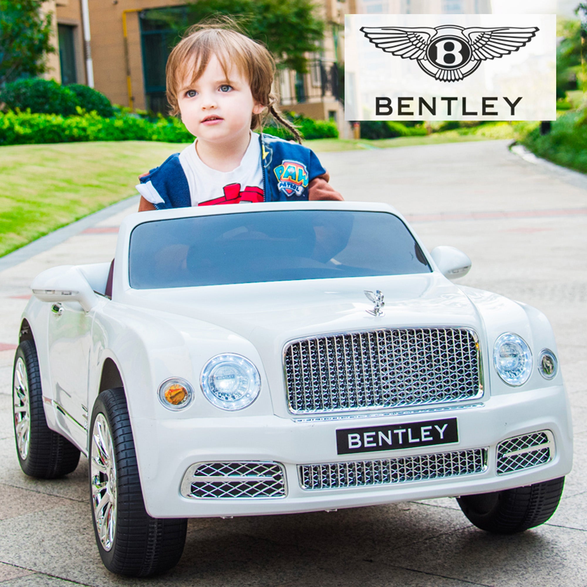 Kidsera Kids Ride On Car, Licensed Bentley Mulsanne Electric Car for Kids 12V Battery Powered Electric Vehicle with LED Light, Toddler Ride On 4-Wheel Toys for Boys and Girls