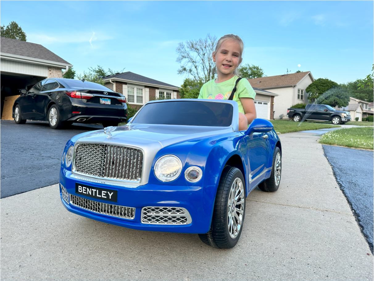 Kidsera Kids Ride On Car, Licensed Bentley Mulsanne Electric Car for Kids 12V Battery Powered Electric Vehicle with LED Light, Toddler Ride On 4-Wheel Toys for Boys and Girls