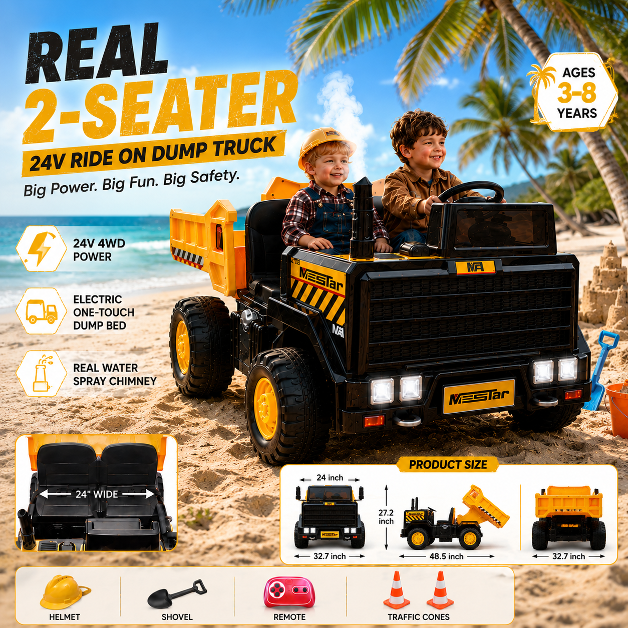 kidsera ride on dump truck